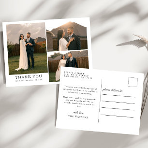Cartão Postal Texto Elegante Simples e Casamento Fotográfico Obr