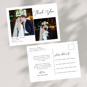 Cartão Postal Texto Elegante Simples e Casamento Fotográfico Obr
