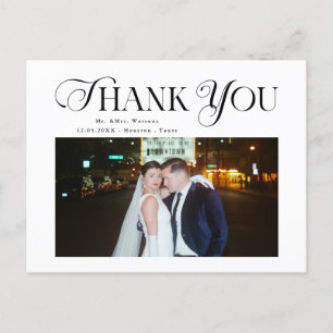 Cartão Postal Texto Elegante Simples e Casamento Fotográfico Obr