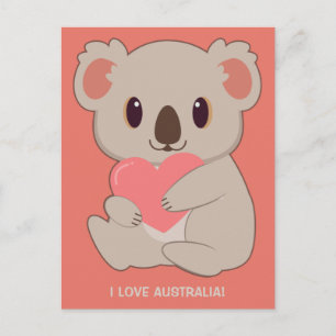 Cartão Postal Texto Personalizado Amor Koala