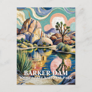 Cartão Postal Texto Personalizado Barker Dam Joshua Tree Van Gog