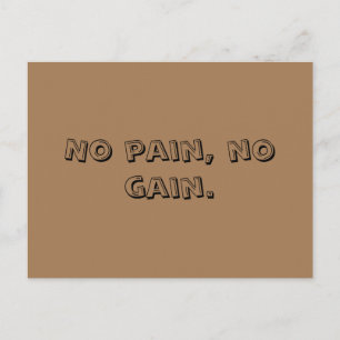 Cartão Postal Texto personalizado de motivação GYM e castanho cl
