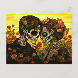 Cartão Postal Texto personalizado 💀 Día de Muertos
