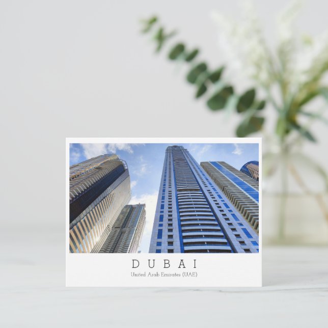 Cartão Postal Texto personalizado, Dubai, Emirados Árabes Unidos (Em pé/Frente)