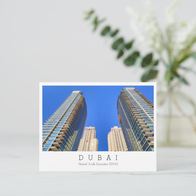 Cartão Postal Texto personalizado, Dubai, Emirados Árabes Unidos (Em pé/Frente)