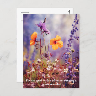 Cartão Postal Texto personalizado Encantando campo no outono