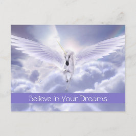 Cartão Postal Texto Personalizado Escuro Mágico Voando Nuvem Rox