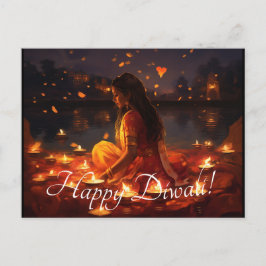 Cartão Postal Texto personalizado 🤩 Happy Diwali