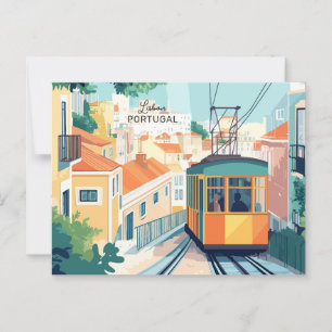 Cartão Postal Texto personalizado Lisboa Portugal