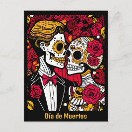 Cartão Postal Texto personalizado 💀 Pop Dia dos Mortos