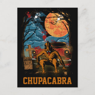 Cartão Postal Texto Personalizável da Criptografia do Chupacabr