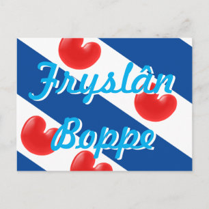 Cartão Postal Texto personalizável Fryslan Boppe com Sinalizador