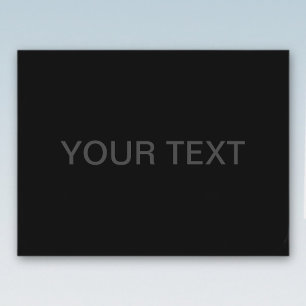 Cartão Postal Texto Personalizável Preto Moderno e Cinza Escur
