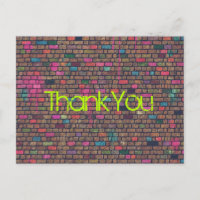 Textura Colorida Rustic Brick Wall Obrigado