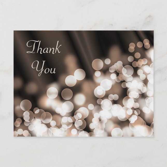 Cartão Postal Textura de efeito de boque. Obrigado. (Frente)