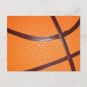 Cartão Postal Textura de Pele de Basquetebol em Close-Up