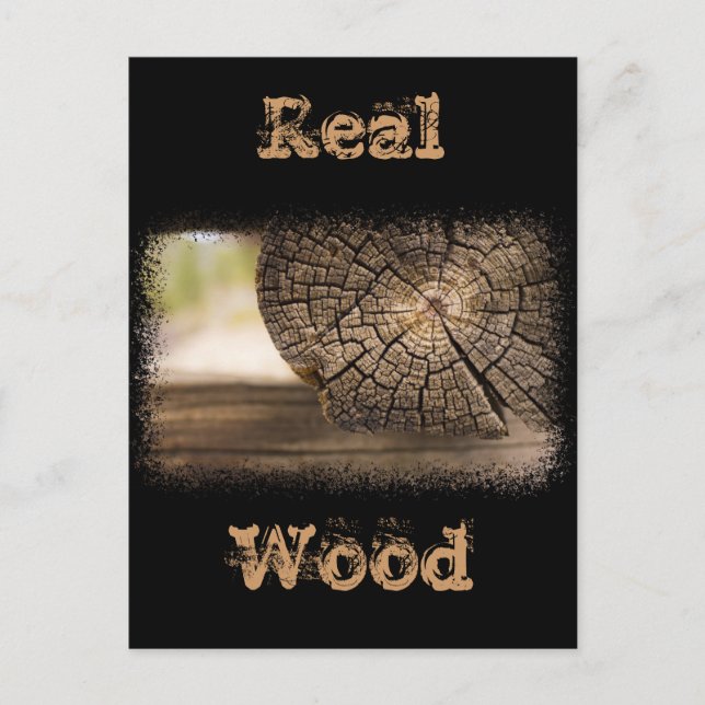 Cartão Postal Texturas de madeira de cabine antiga (Frente)