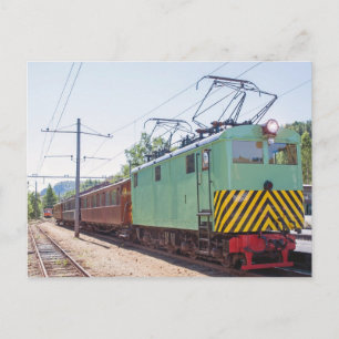 Cartão Postal Thamshavnbanen. Locomotiva n.o 1 em Løkken