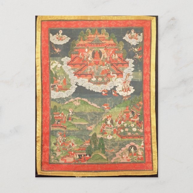 Cartão Postal Thangka do Paraíso de Amitabha (Frente)