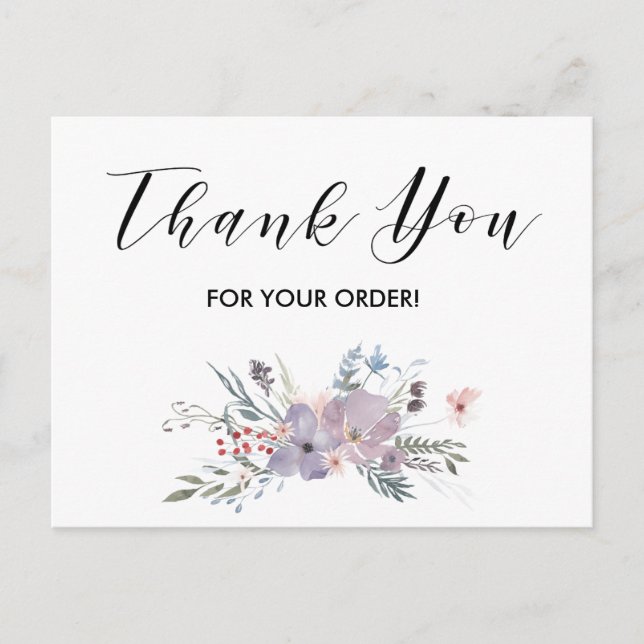 Cartão Postal Thank You For Your Order Card (Frente)