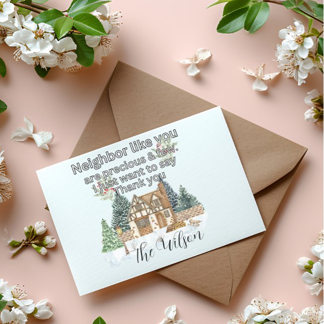 Cartão Postal Thank You Neighbours Heart Christmas 2025 (Criador carregado)