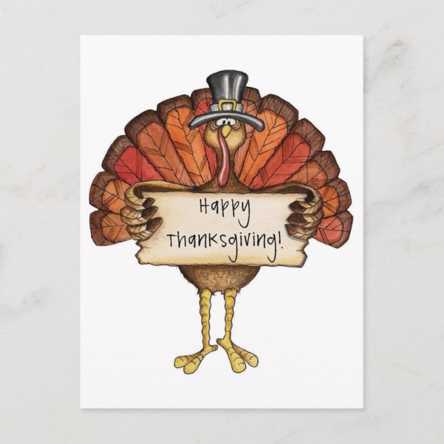 Cartão Postal Thanksgiving (Frente)