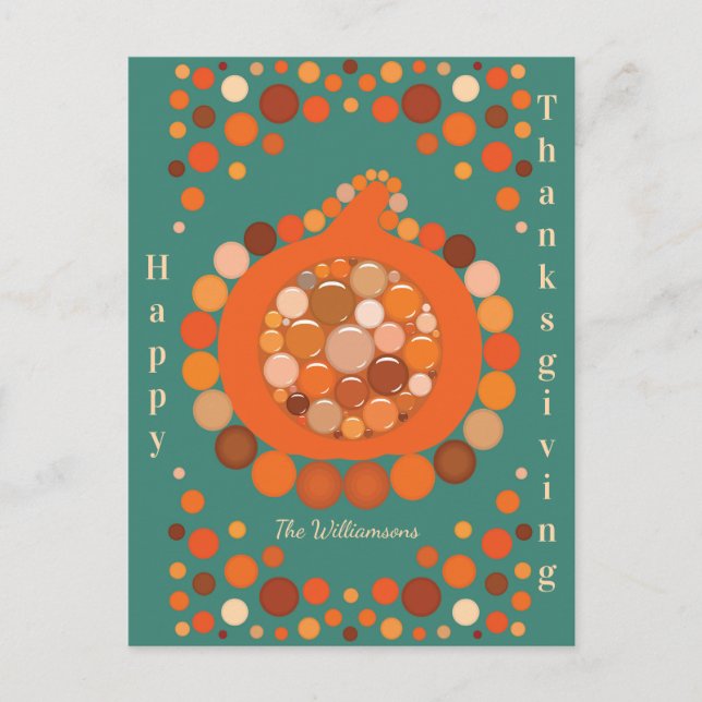 Cartão Postal Thanksgiving Pumpkin (Frente)