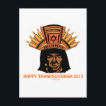CARTÃO POSTAL THANKSGIVUKAH INDIAN MENORAH MAN<br><div class="desc">ESTES ITENS ÚNICOS DE GRAÇAS A SGIVUKAH FAZEM PRESENTES MARAVILHOSOS DE HANUKKAH-THANKSGIVING PARA 2013,  UMA VEZ EM UM PRESENTE Jewish AMERICAN NA VIDA.</div>