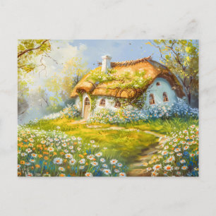 Cartão Postal Thatcher Roof Cottage de Daisy Meadow