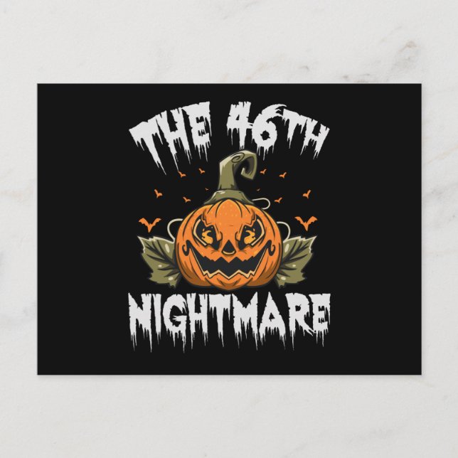 Cartão Postal The 46th Nightmare Funny Spokky Halloween Politics (Frente)