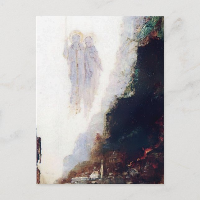 Cartão Postal "The Angels of Sodom", por Gustave Moreau (Frente)