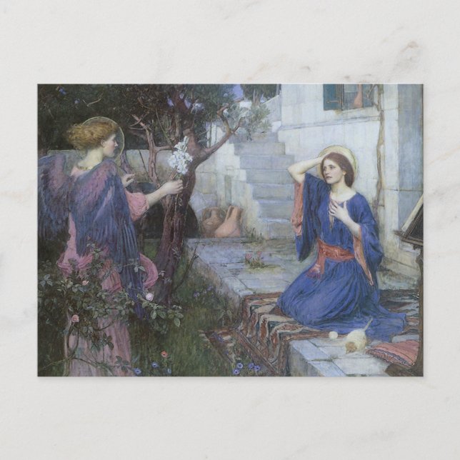 Cartão Postal The Annunciation by John William Waterhouse (Frente)