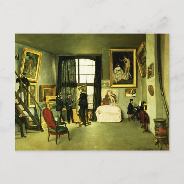 Cartão Postal The Artist's Studio, 1870 (Frente)