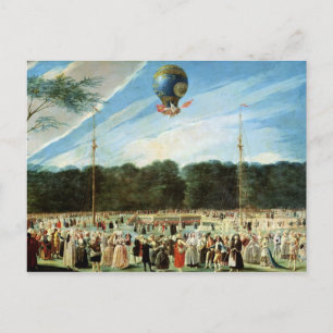 Cartão Postal The Ascent of the Montgolfier Balloon at