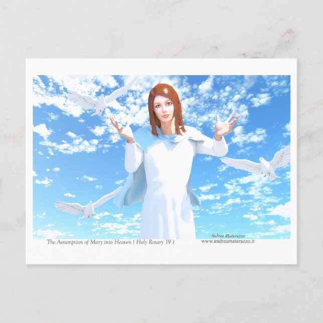 Cartão Postal The Assumption of Mary into Heaven (Frente)
