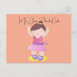 Cartão Postal The Ballerina Jumping Rope