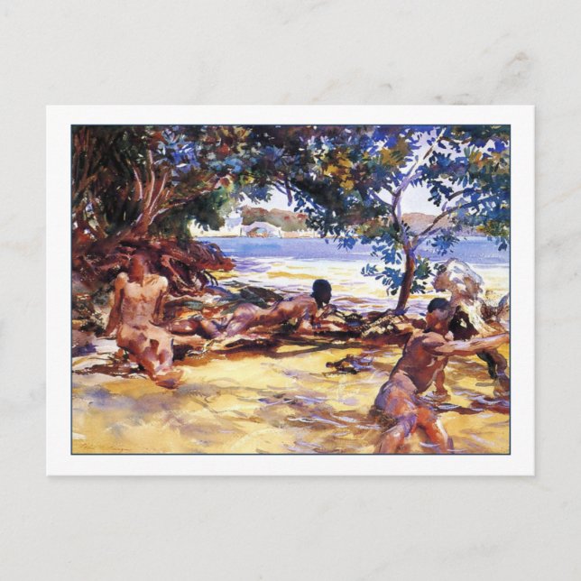 Cartão Postal The Bathers by John Singer Sargent (Frente)