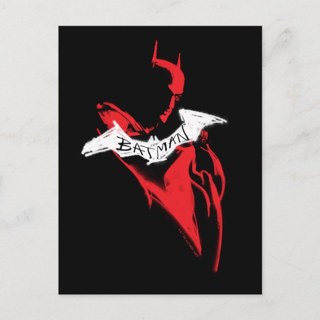 Cartão Postal The Batman Spraypaint Outline (Frente)