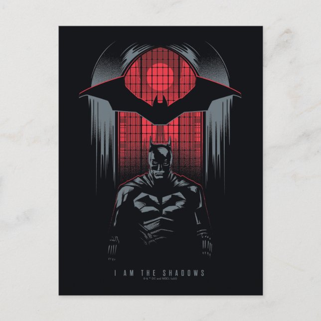 Cartão Postal The Batman Window Pane Outline (Frente)