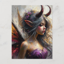 Cartão Postal The Beautiful Fairy in Purple with Horns