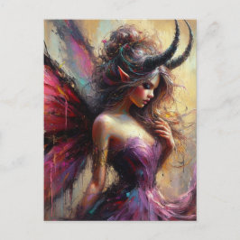 Cartão Postal The Beautiful Fairy in Purple with Horns