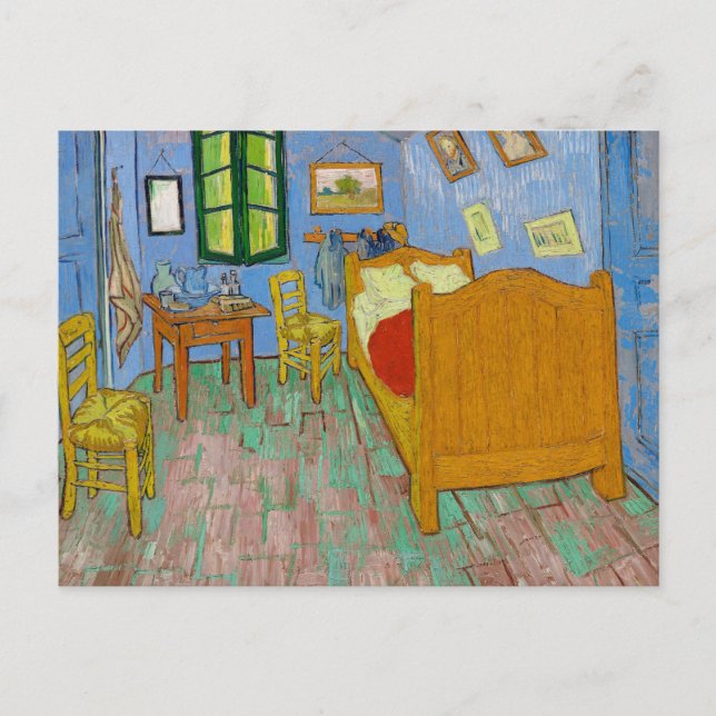 Cartão Postal The Bedroom (1889) por Vincent Van Gogh Classic Ar (Frente)