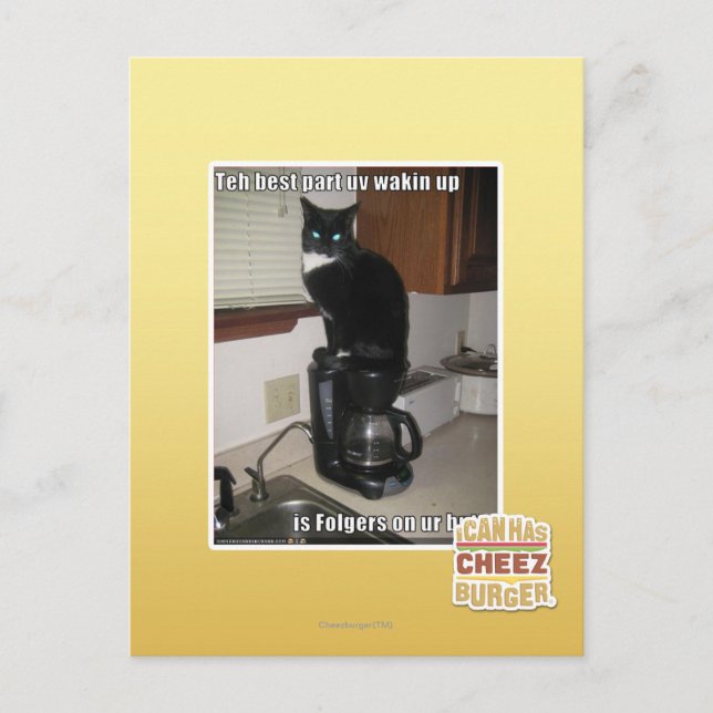 Cartão Postal the best part uv wakin up (Frente)