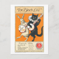 The Black Cat, março de 1896, vintage cat art