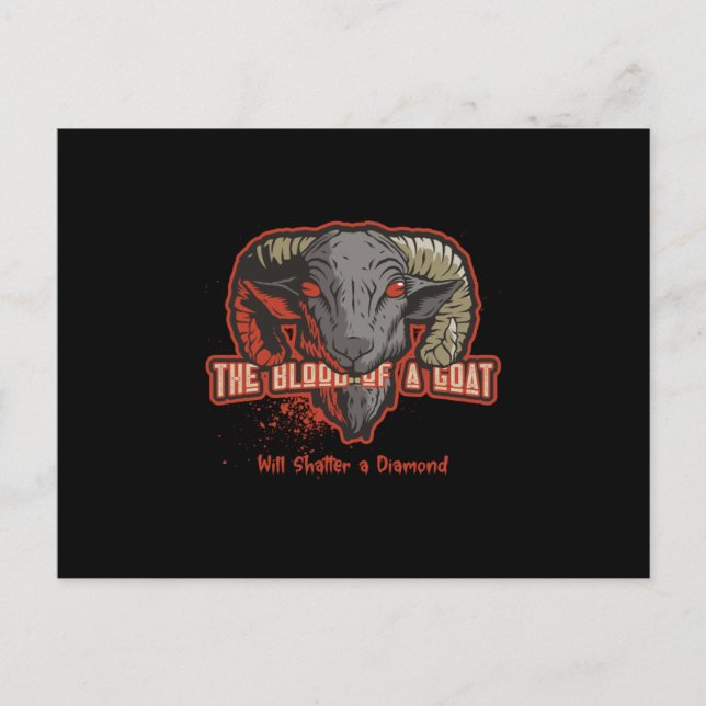 Cartão Postal The Blood Of a Goat Will Shatter Devil Goat (Frente)