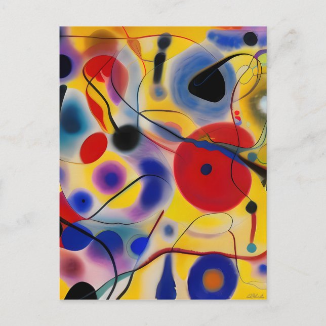 Cartão Postal The Blue 10 Abstract Meets Red 6 (Frente)