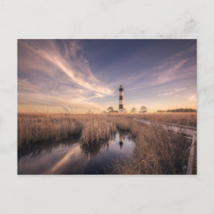 Cartão Postal The Bodie Island Lighthouse At Sunset