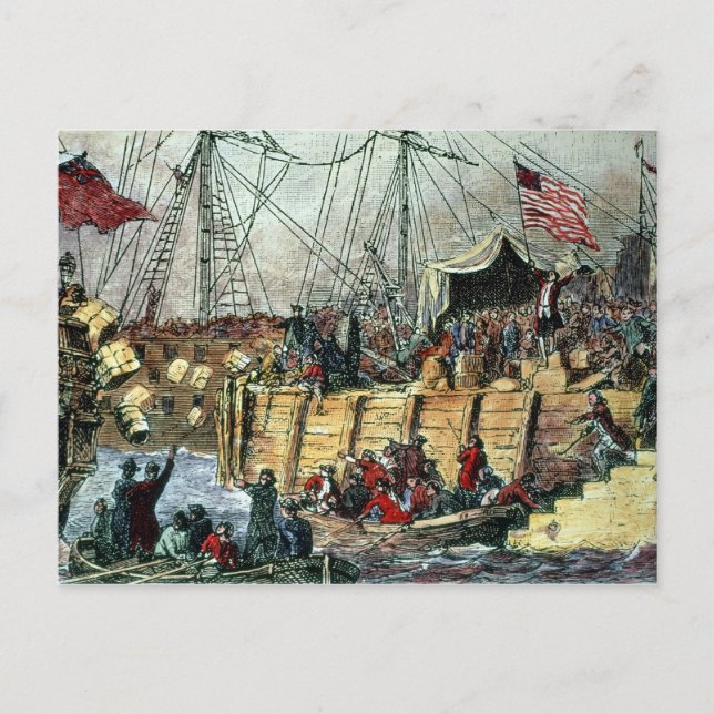 Cartão Postal The Boston Tea Party, 16 de dezembro de 1773 (Frente)