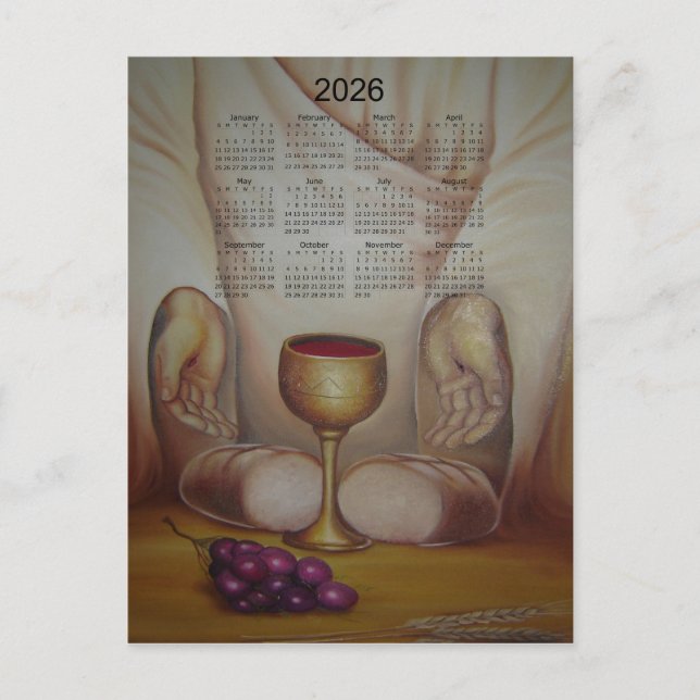 Cartão Postal The Bread of Life: Holy Eucharist 2026 Calendar (Frente)