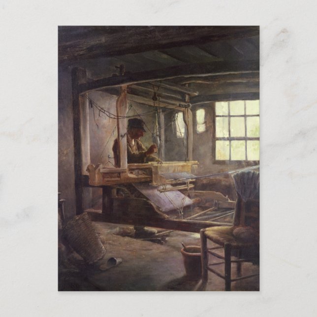 Cartão Postal The Breton Weaver, 1888 (Frente)